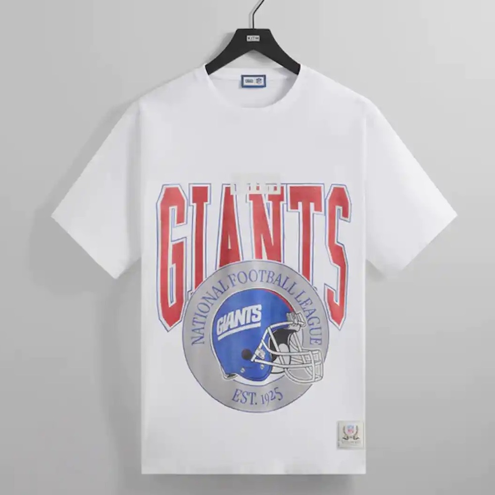 KITH FOR THE NFL: GIANTS 1925 VINTAGE TEE - WHITE - medium - nwt
